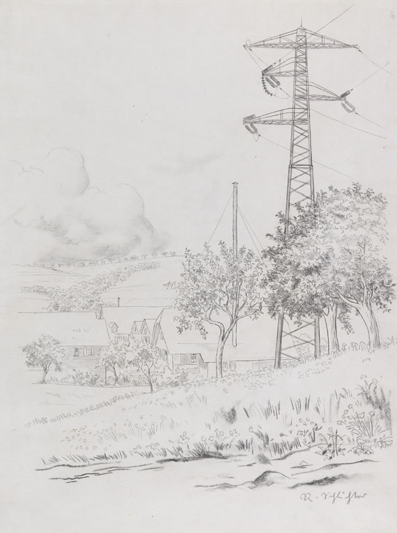 Schlichter, Rudolf - Pencil drawing