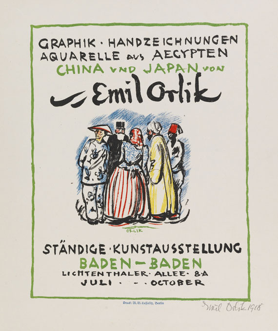 Orlik, Emil - Lithograph in colors